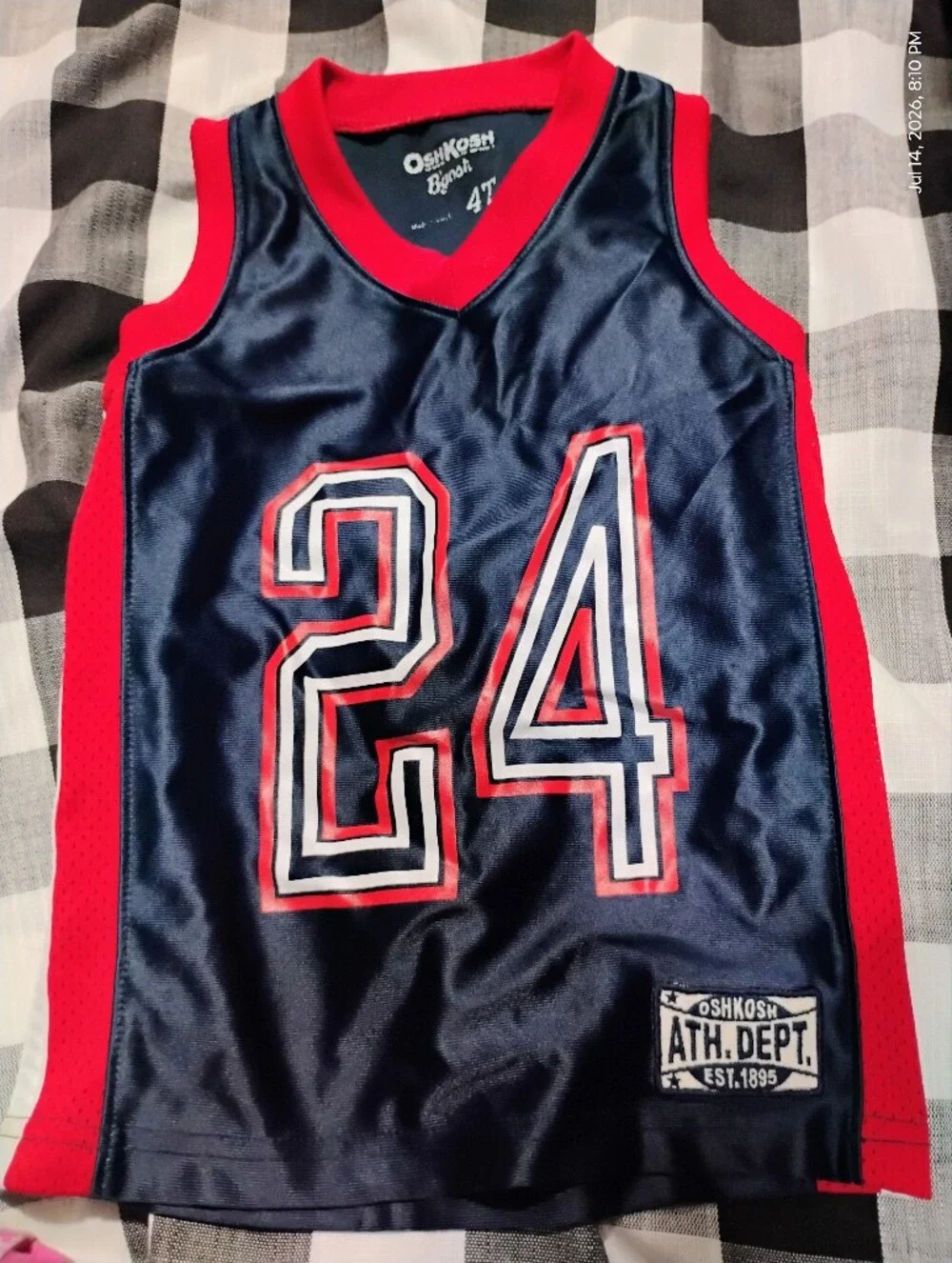 ❤️OshKosh Navy & Red Athletic Jersey - #24